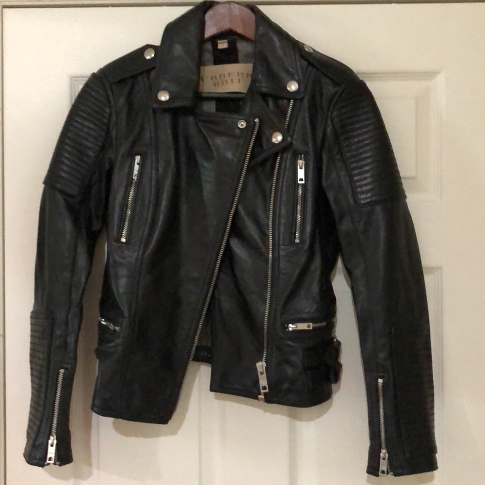 Burberry leather jacket